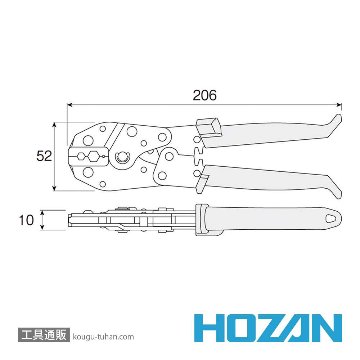 HOZAN P-740 圧着工具の画像