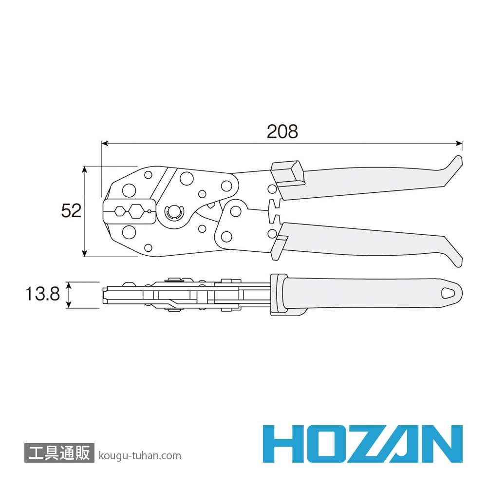 HOZAN P-741 圧着工具画像