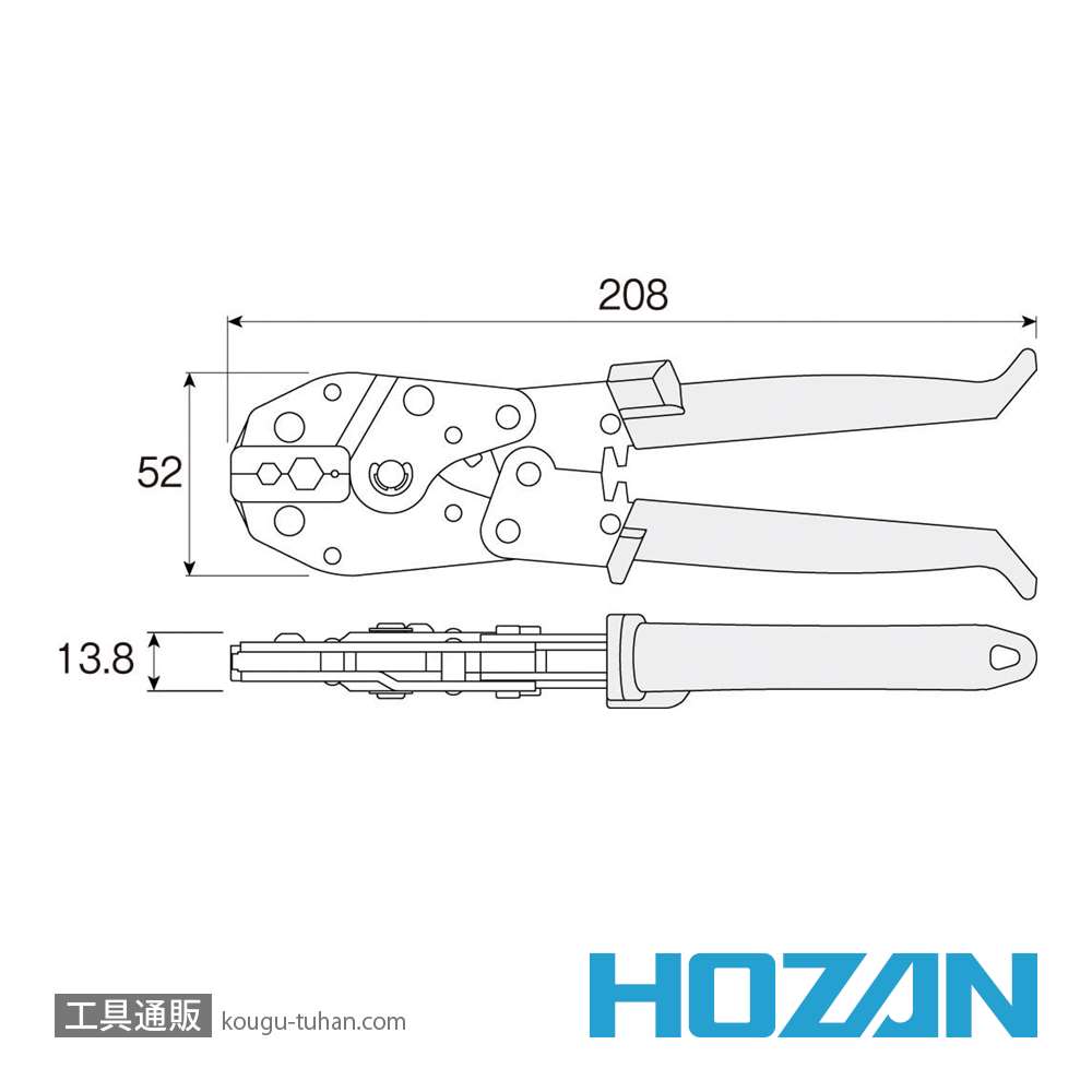 HOZAN P-741 圧着工具の画像