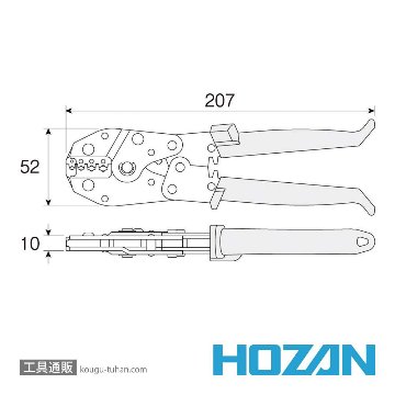 HOZAN P-743 圧着工具の画像