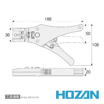 HOZAN P-710 モジュラープラグ圧着工具画像