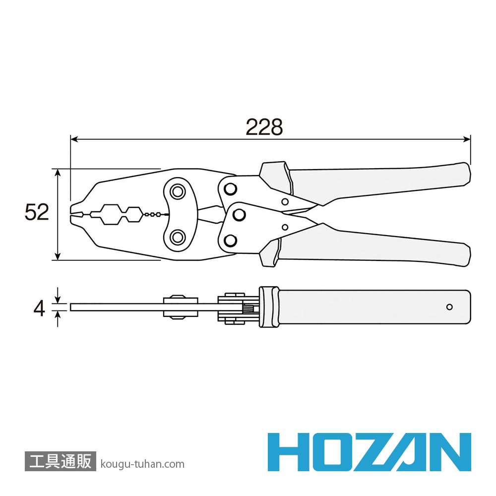 HOZAN P-716 圧着工具 F型コネクター用画像