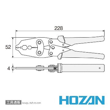 HOZAN P-716 圧着工具 F型コネクター用の画像