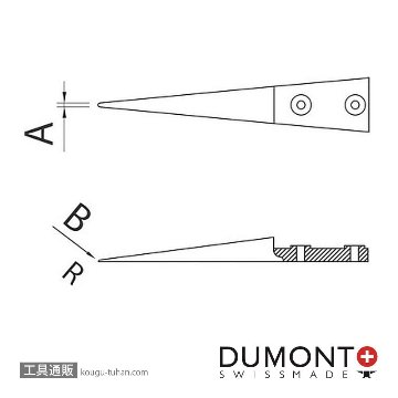 デュモント 10004-D4-SM 先端交換式ピンセット 白デルリン画像