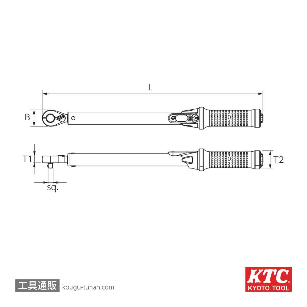 KTC GW010-03 (9.5SQ)プレセットトルクレンチの画像