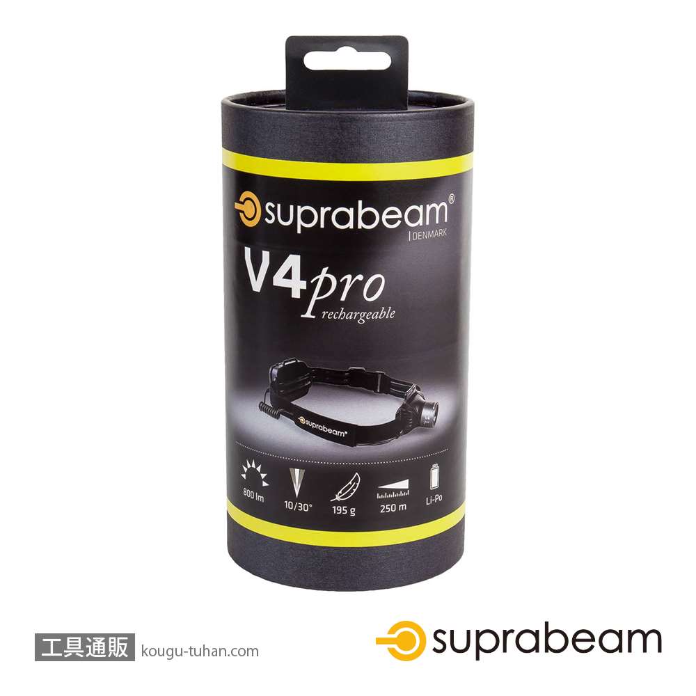 SUPRABEAM 613.5043 V4PRO 充電式 軽量LEDヘッドライト