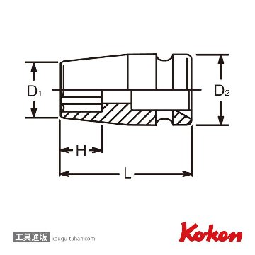 コーケン 12410M-7 1/4"インパクトサーフェイスソケット 7mm画像