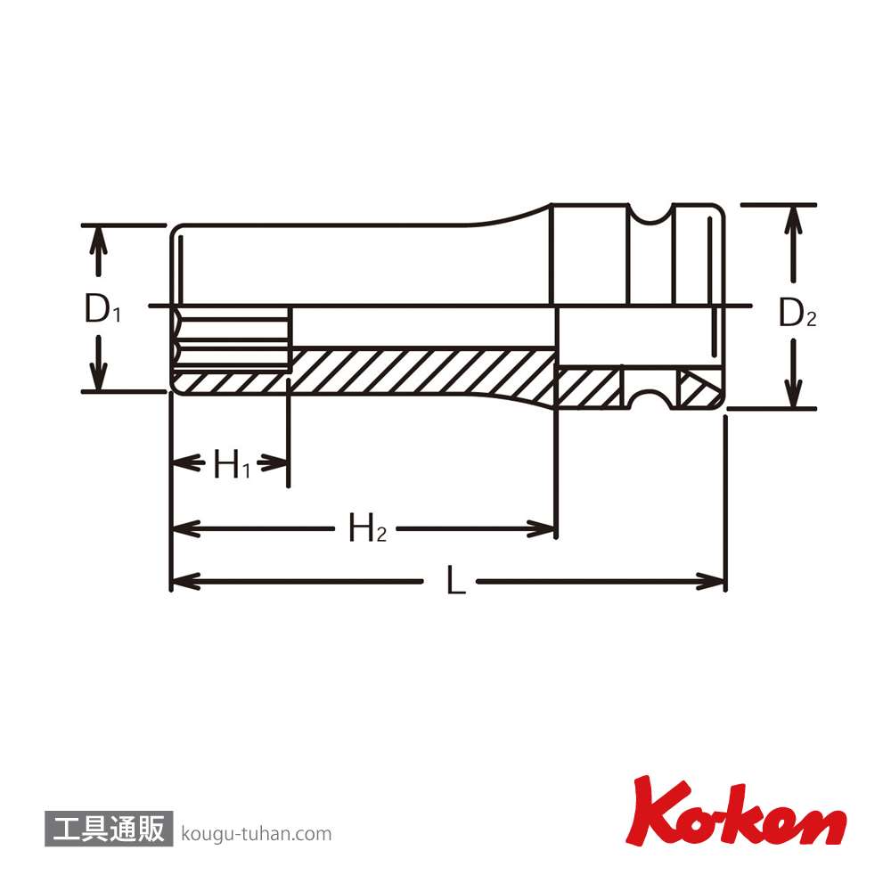 工具通販.本店 コーケン 16305M-50 3/4