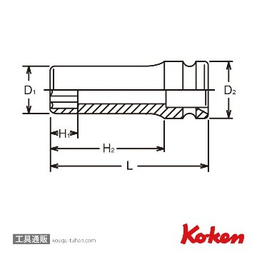 工具通販.本店 コーケン 16310M-19 3/4