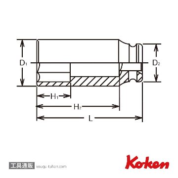 コーケン Ko-ken】コーケン 18300M-55 インパクトディープソケット-