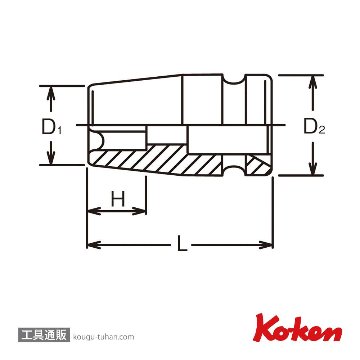 コーケン 13425-8EPL 3/8"インパクトトルクスプラスソケット 8EPL画像