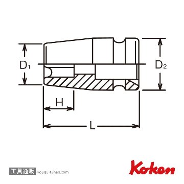 コーケン 13425-E4 3/8"インパクトトルクスソケット E4の画像