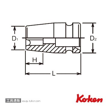 コーケン 14425-E10 1/2"インパクトトルクスソケット E10の画像