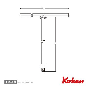 コーケン 4715 1/2"T型ハンドル画像