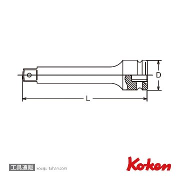 コーケン 14760-50 1/2"インパクトエクステンションバーの画像