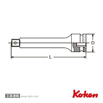 コーケン 18760-175 1"インパクトエクステンションバー 175mmの画像