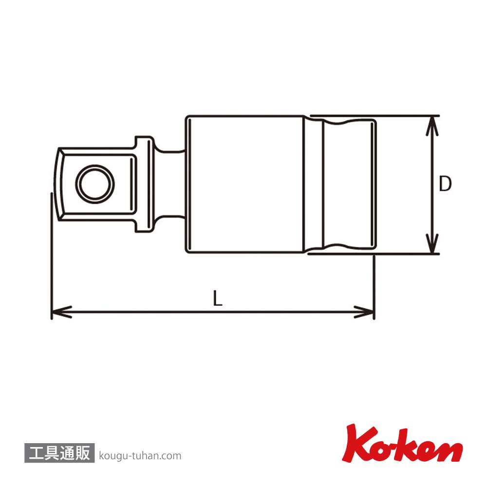 コーケン 3771Z Z-EAL 3/8"ユニバーサルジョイントの画像