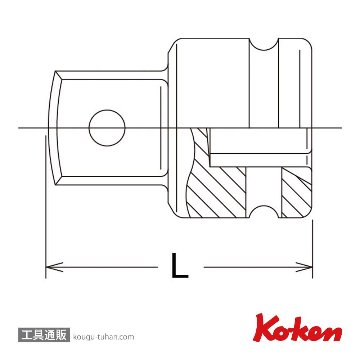 コーケン 13344A 3/8"インパクトアダプター画像