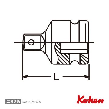 コーケン 14433A 1/2"インパクトアダプターの画像