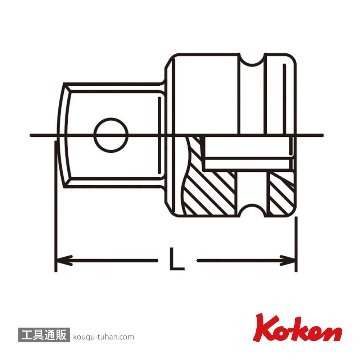 コーケン 14455A 1/2"インパクトアダプターの画像