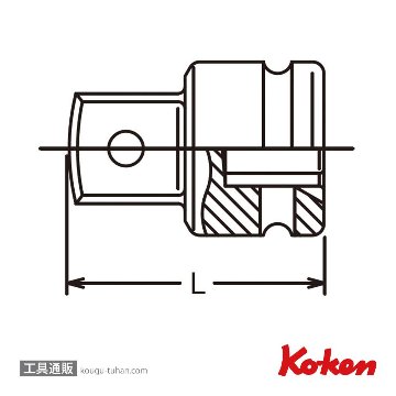 コーケン 15566A 5/8"インパクトアダプターの画像