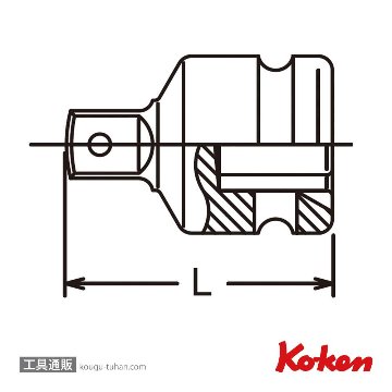 コーケン 16644A 3/4"インパクトアダプターの画像