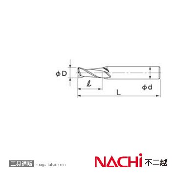 NACHI 2SGE9 SG-FAXエンドミル 9X10S2画像