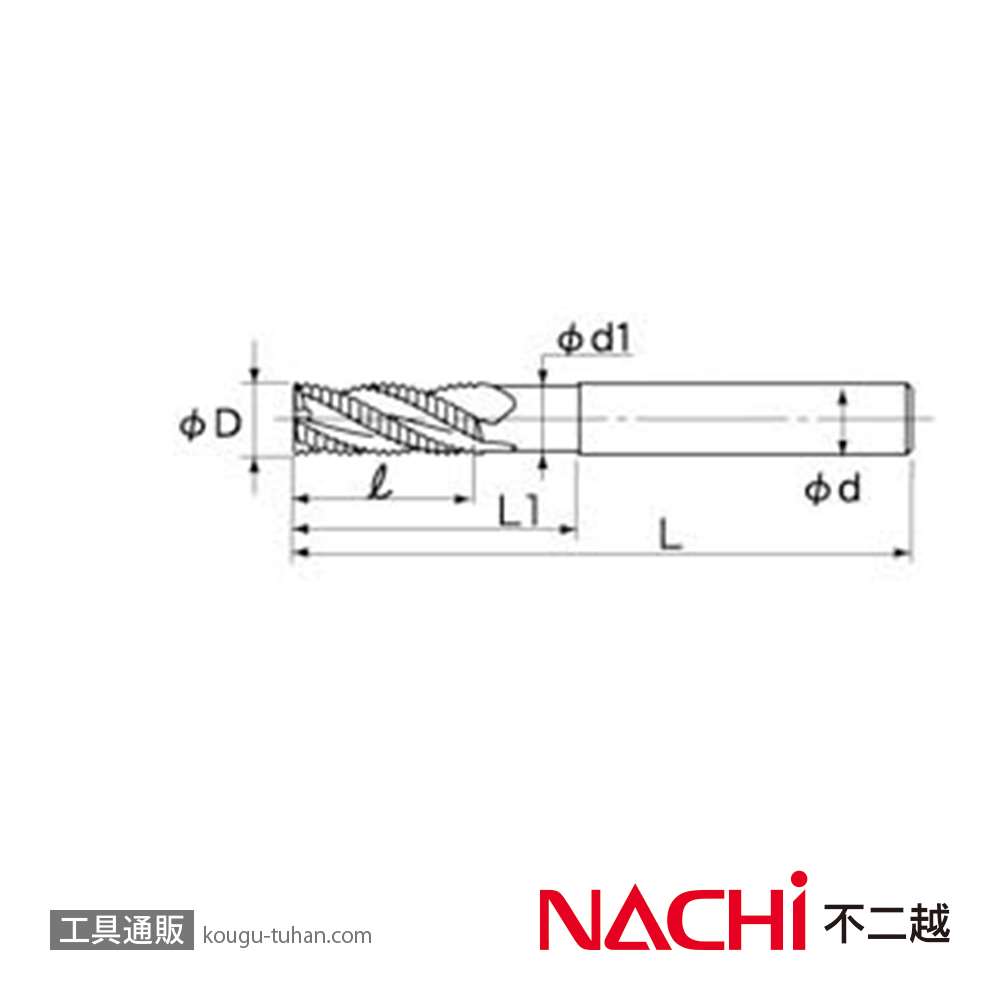 NACHI SGFRE10 SG-FAXラフィングエンドミル・ショート 10X10S画像