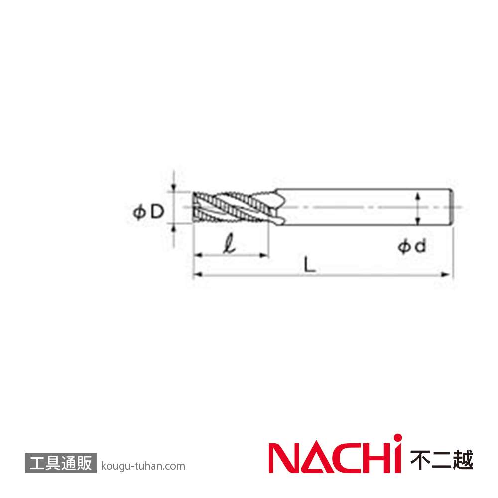 NACHI SGFRERS6 SG-FAX ラフィングエンドミル レギュラーショートの画像