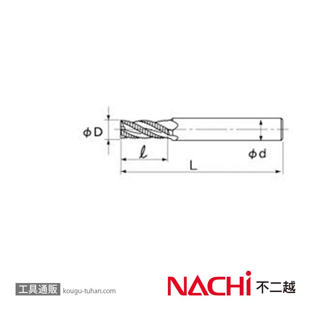 NACHI SGFRERS15 SG-FAX ラフィングエンドミル レギュラーショート画像