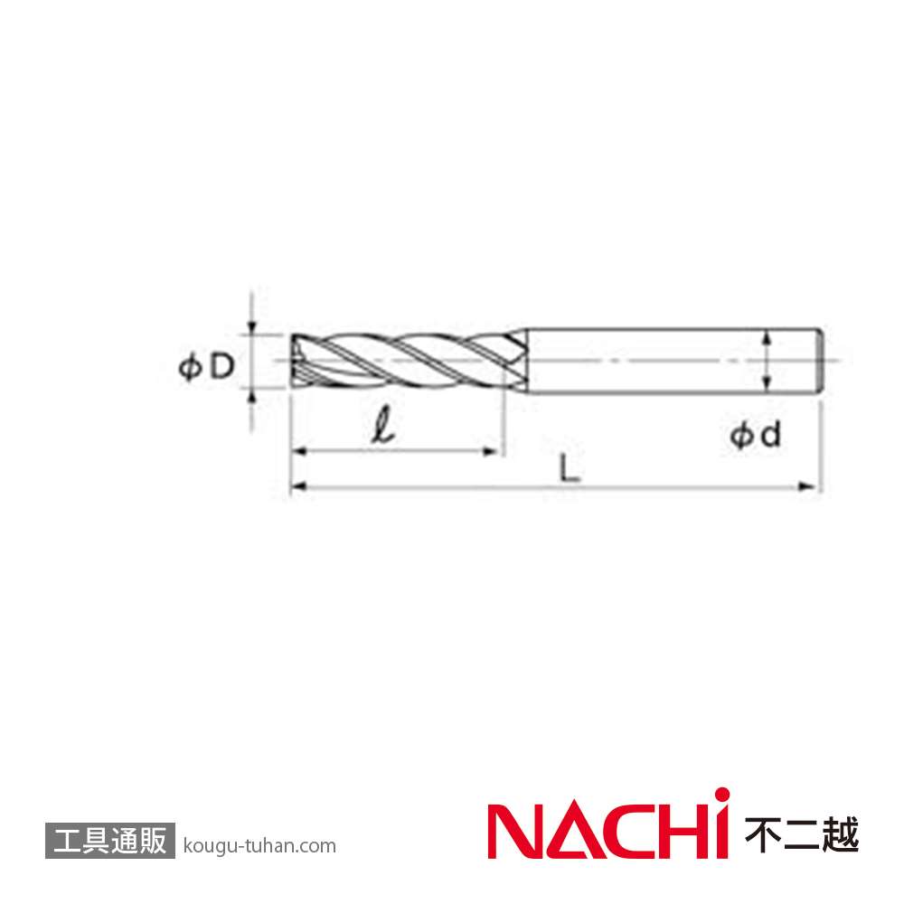 NACHI SL4SE15 スーパーハード ロング４枚刃画像