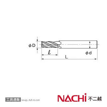 NACHI SRE12 12X12S ラフィングエンドミル・ショートの画像