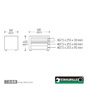スタビレー 13221WT/TS 航空機用AOG工具163点セットの画像