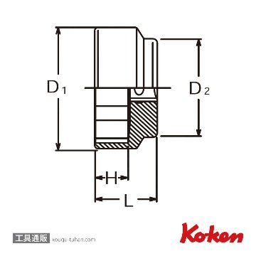 コーケン 3400M.24-32 3/8"オイルフィルターソケット 32mm画像