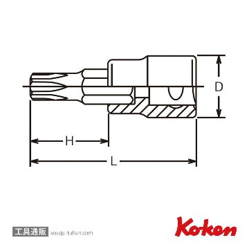 コーケン 3025.50-45IP 3/8"トルクスプラスビットソケット 45IPの画像