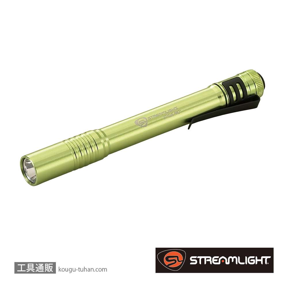 ストリームライト 66129 スタイラスプロ ライムグリーン/ホワイトLEDの画像