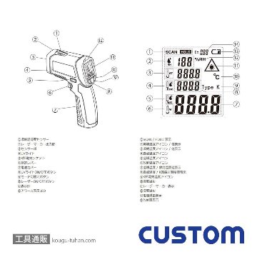 カスタム IR-310H 放射温度計の画像