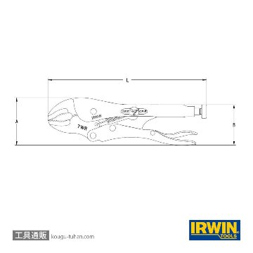アーウィン T0902EL4 5WRワイヤカッター付ロッキングプライヤ125の画像