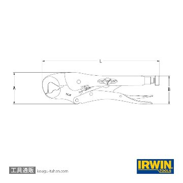 アーウィン 2 ロッキングレンチ10LW 250MMの画像