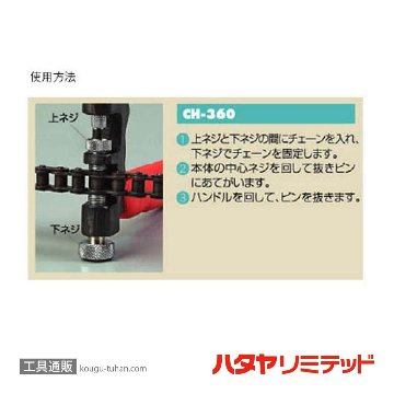 ハタヤ CH-360 チェーンカッター 3/8"-5/8"チェーン兼用型の画像