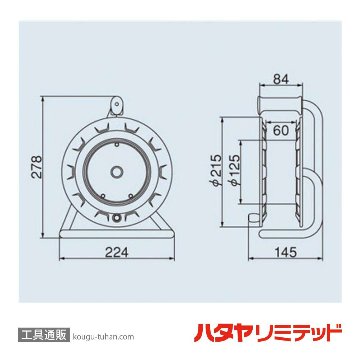 ハタヤ SBJ3-101KE コードリール (10M)接地付の画像