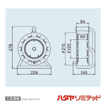 ハタヤ JT3-101KS コードリール (10M)接地付の画像