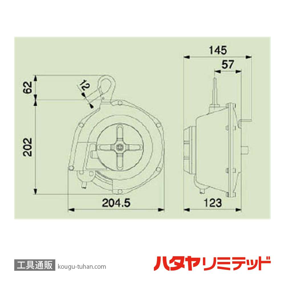 ハタヤ DBA-12 エヤーバランサー 6.5MMX10MMX1.5Mの画像