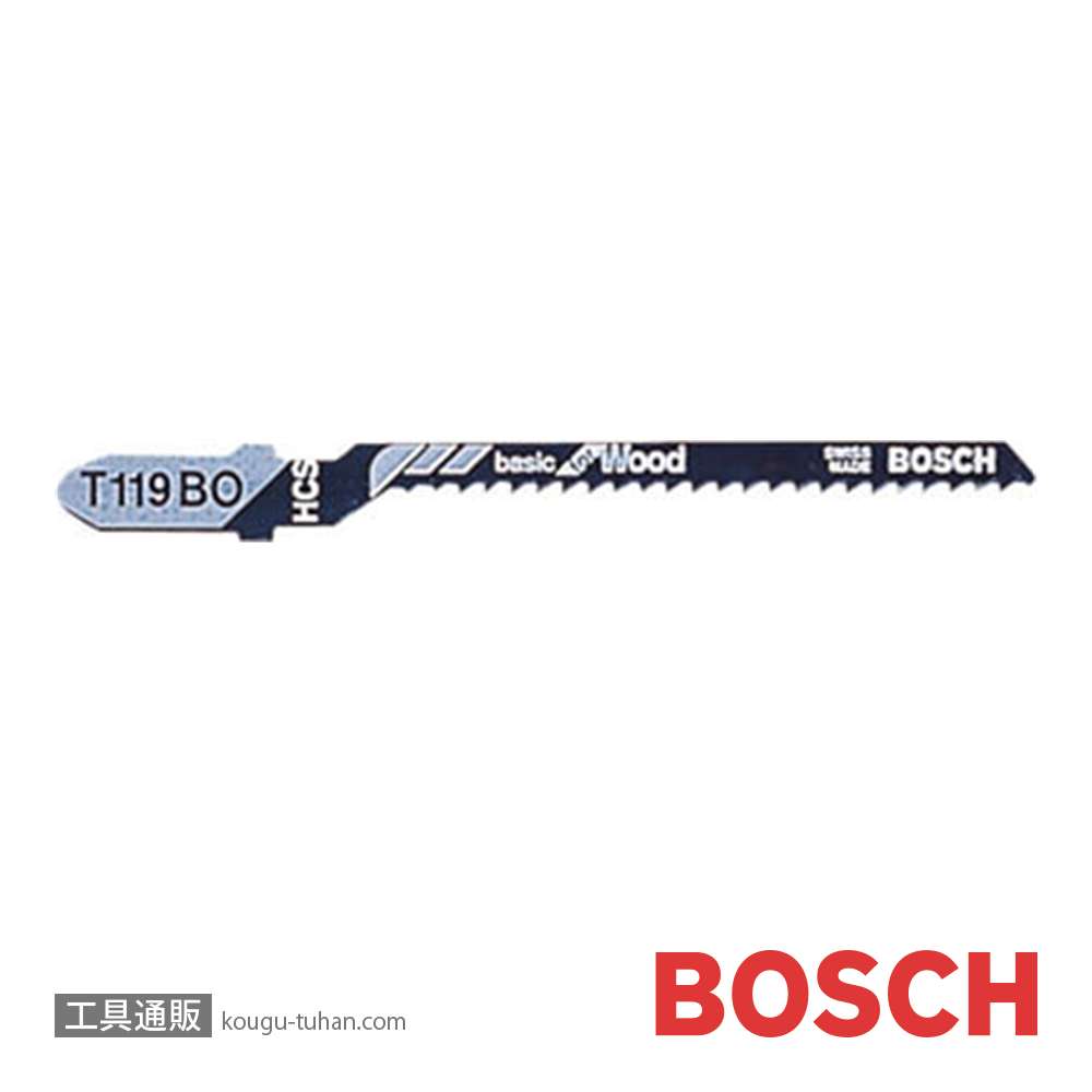 BOSCH T-119BO ジグソーブレード (5本)の画像