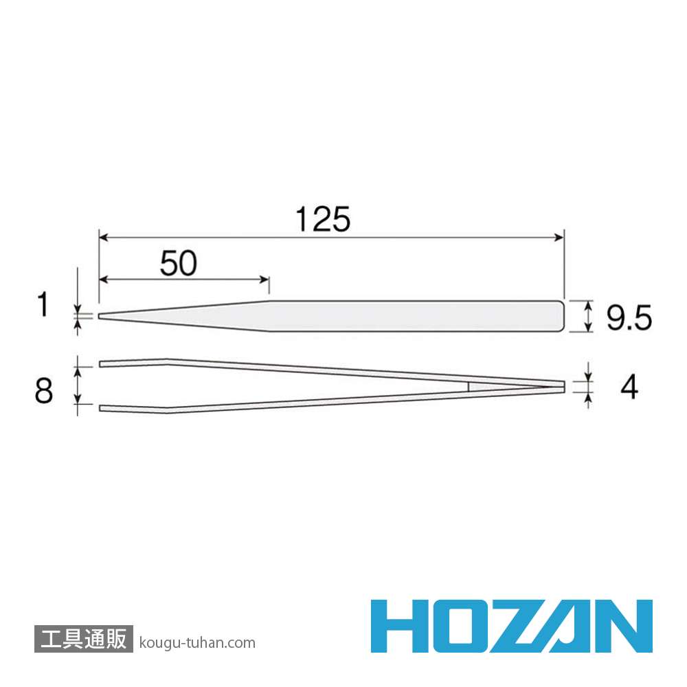 HOZAN P-860-125 竹ピンセットの画像