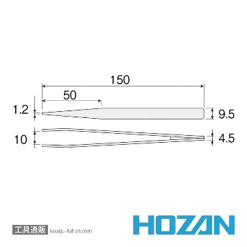 HOZAN P-860-150 竹ピンセットの画像