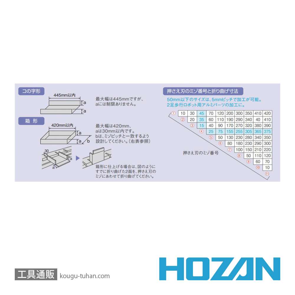 HOZAN K-130 板金折り曲げ機の画像