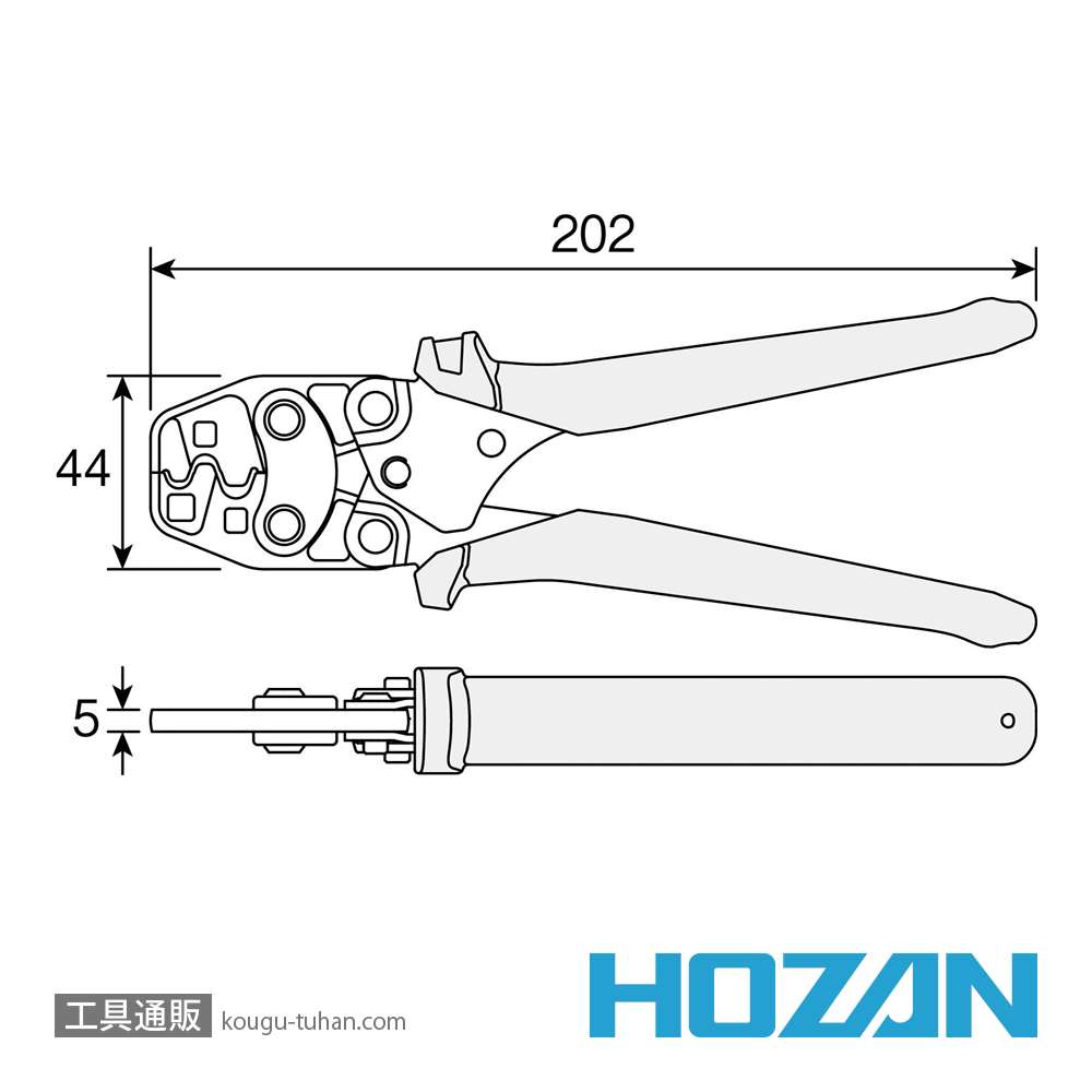 HOZAN P-738 圧着工具の画像
