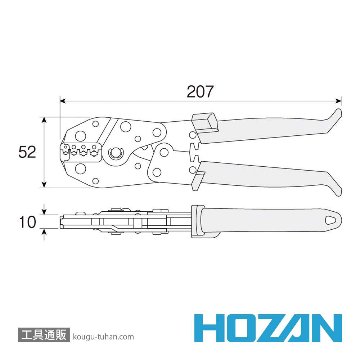 HOZAN P-743 圧着工具の画像