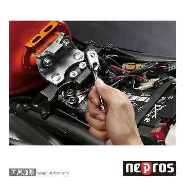 ネプロス NBRC390 (9.5SQ)ネプロス・コンパクトラチェットハンドルの画像